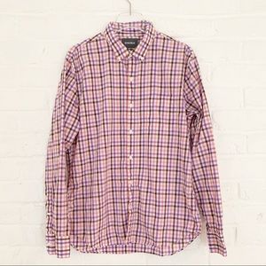 Bonobos Pink, Purple & Brown Gingham Button Down